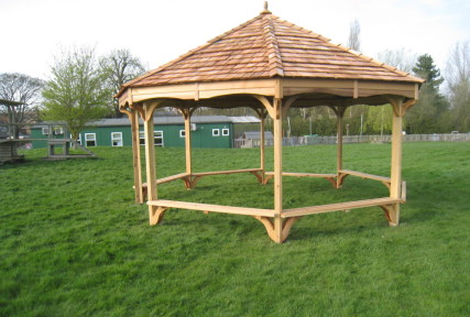 outdoor shelters and classrooms